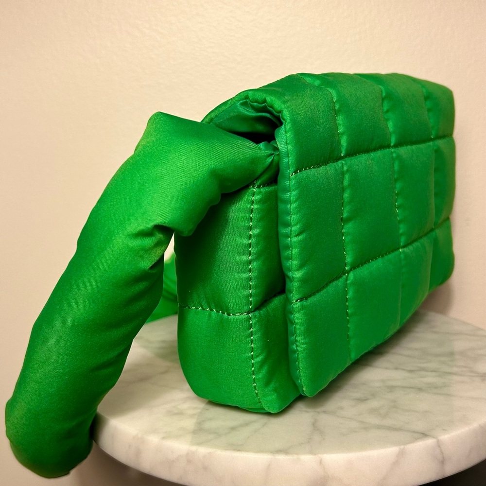 H&M Green Quilted Soft Handbag